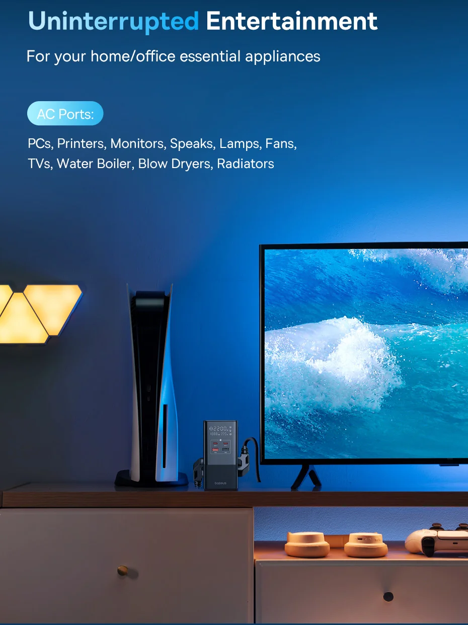 مشترك كهربائي رقمي Baseus PowerCombo Tower بقدرة 35 واط، 3 منافذ AC و2 USB-A و2 USB-C، سلك EU بطول 1.5 متر - أسود - Thumbnail 12