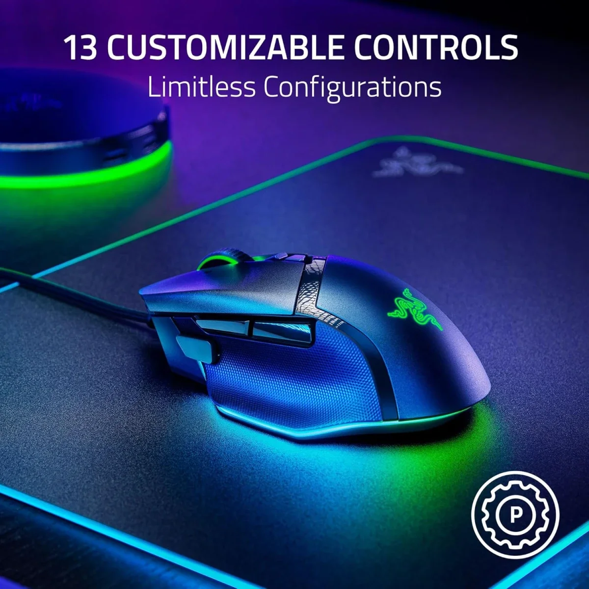 Razer Basilisk V3 35K Wired Gaming Mouse, 35000 DPI, Black - Thumbnail 4