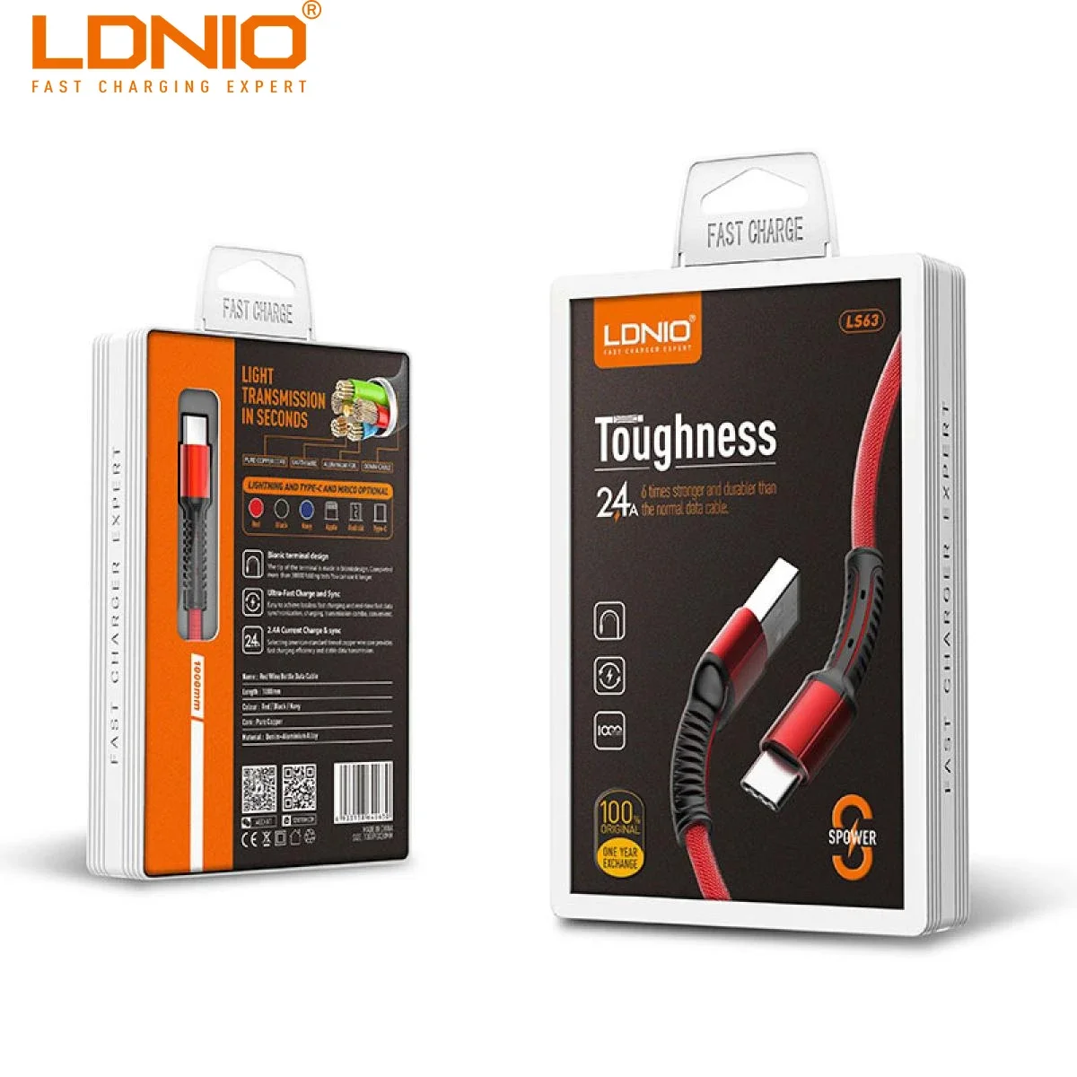 LDNIO LS63 Samsung Fast Charge USB Cable