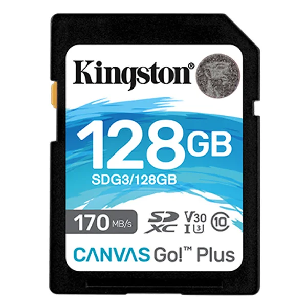 Kingston Canvas Go! Plus SD Memory Card 128GB 170MB/s SDG3