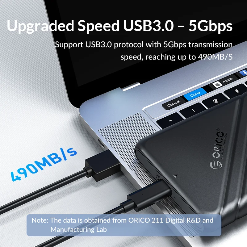 علبة هارد ORICO ORICO-25PW1-U3-BK-EP مقاس 2.5 إنش USB3.0 - أسود - Thumbnail 2