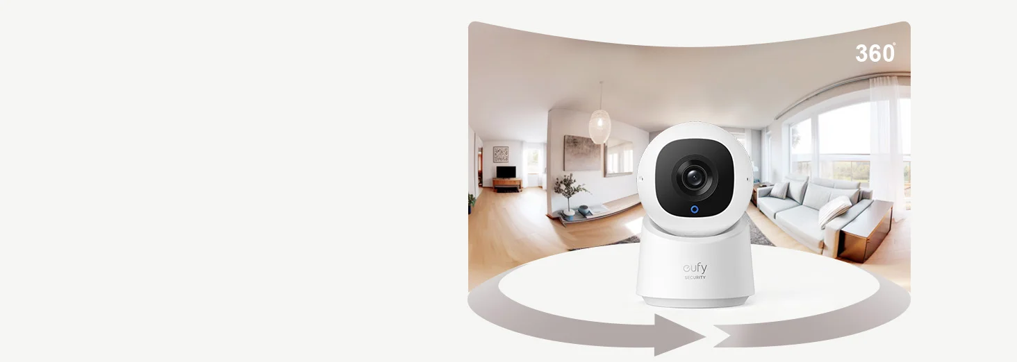 كاميرا مراقبة داخلية Anker eufy C220 T8W11321 بدقة 2K وتحريك وإمالة 360° وصوت باتجاهين - Thumbnail 10