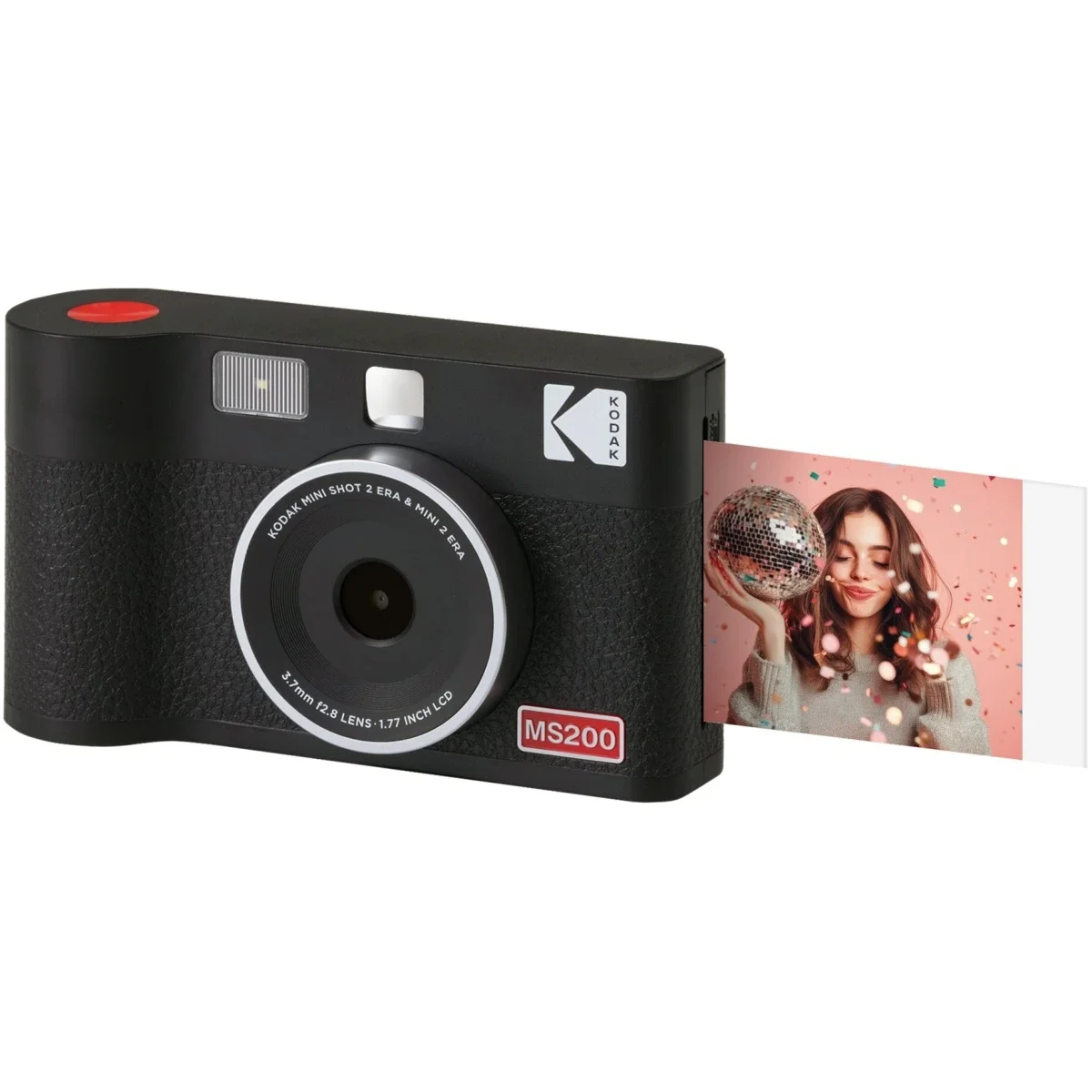 كاميرا فورية وطابعة صور 2 في 1 Kodak Mini Shot 2 Era MS200 - أسود