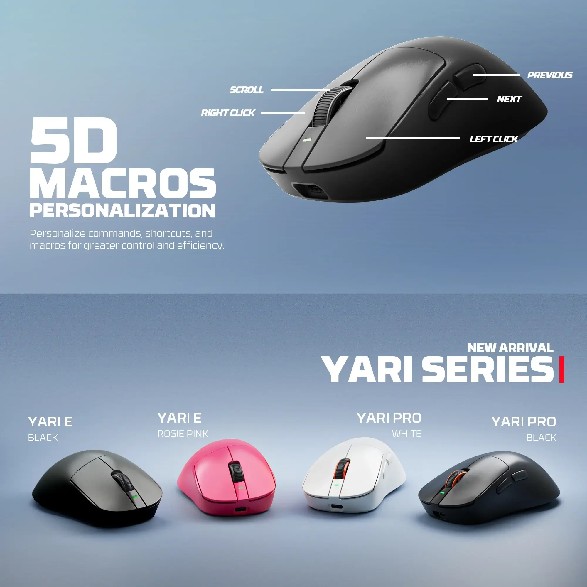 Fantech WG14E YARI E Ergonomic Wireless Gaming Mouse Pink - Thumbnail 7