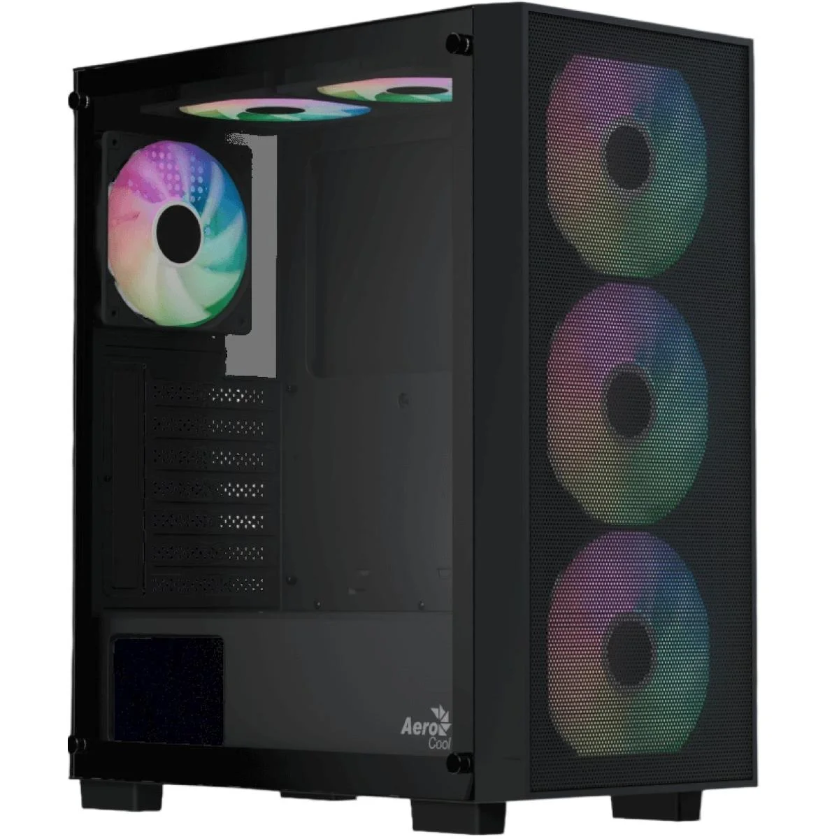 AeroCool B509A Flow Black ARGB ATX Mid-Tower Gaming Case with 6 Fans