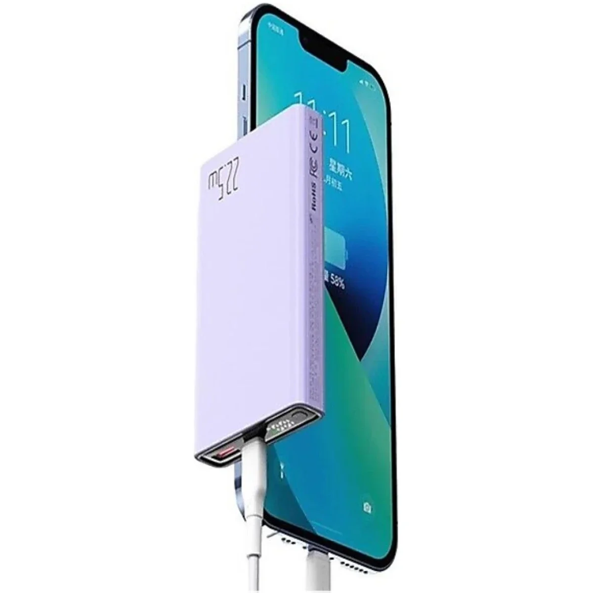 بطارية محمولة Mcdodo MC-2941 بسعة 10000mAh وقدرة 22.5W USB-C - بنفسجي - Thumbnail 4