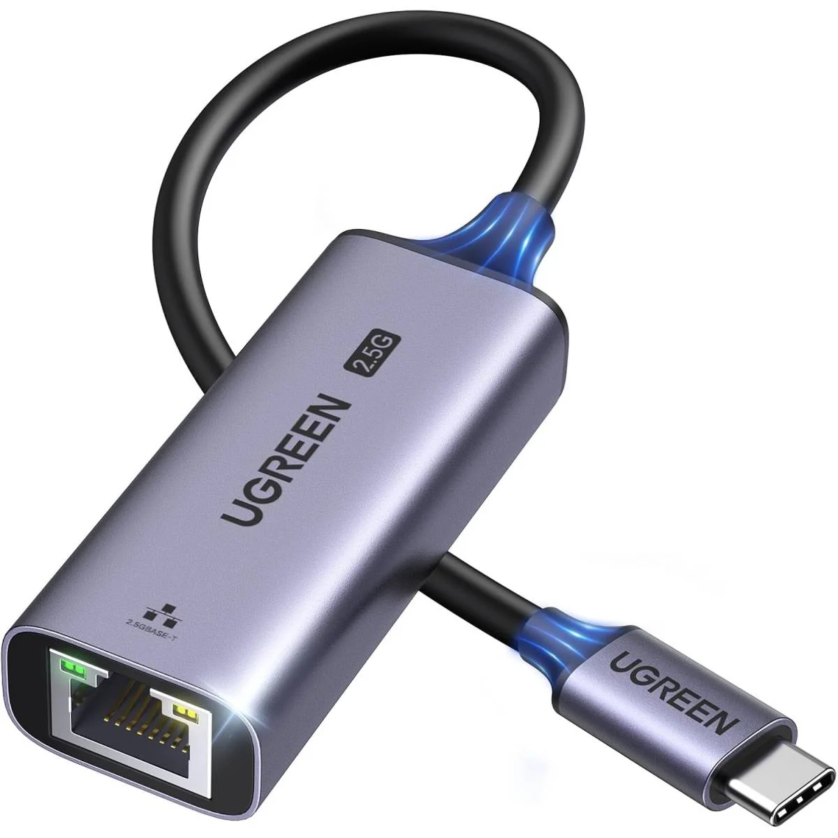 محول إيثرنت Ugreen USB-C إلى RJ45 بسرعة 2.5G من الألومنيوم