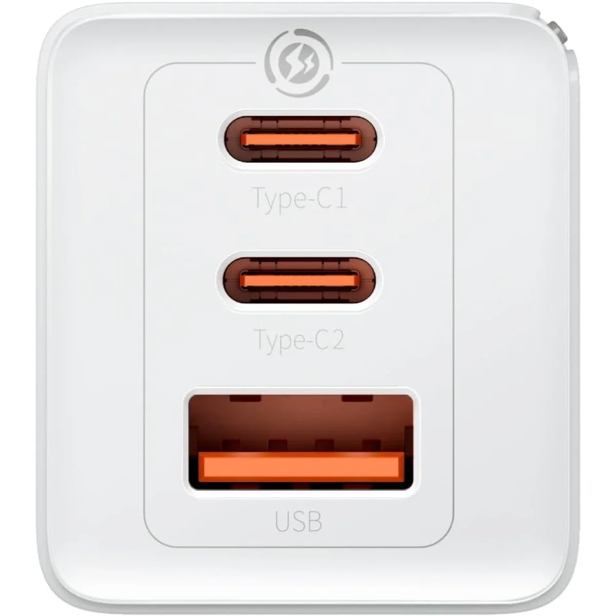 Baseus GaN5 Pro 65W GaN Wall Charger, 2 USB-C + USB-A, 1m 100W USB-C Cable - White - Thumbnail 2