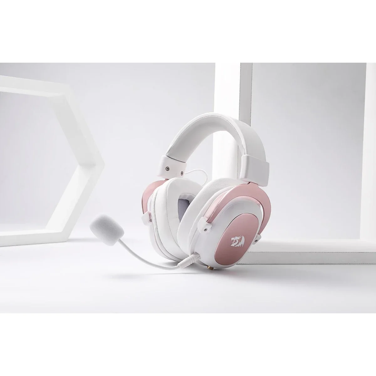 Redragon H510 Zeus 2 Wired 7.1 Surround Gaming Headset with 53mm Drivers - White - Image 5