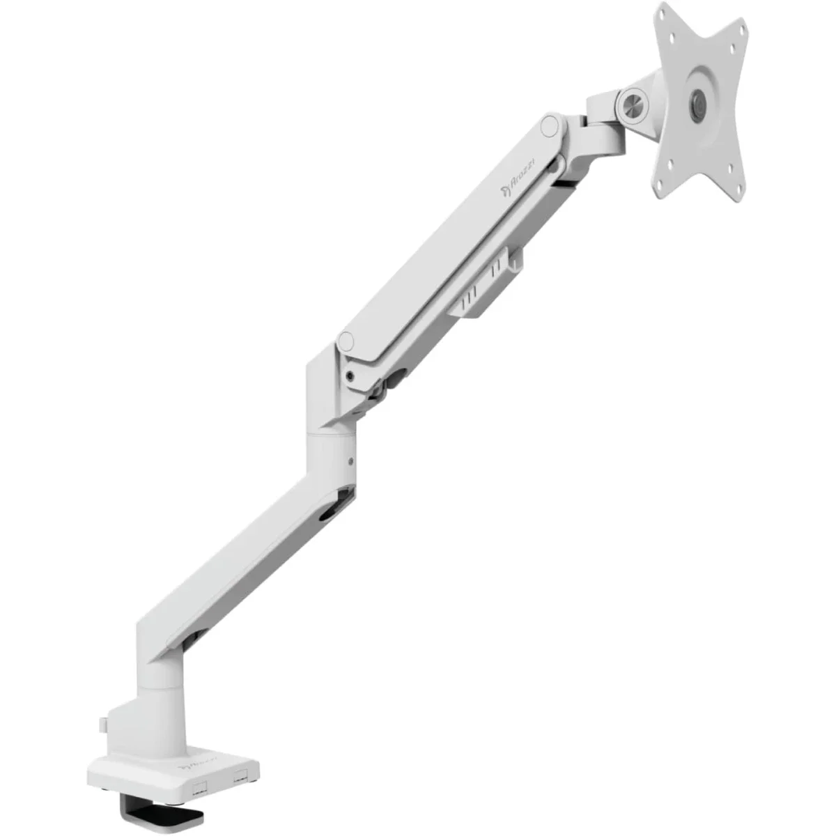 Arozzi Alzare Neo Single Gas Spring Monitor Arm, Up to 9 kg, White - Image 3