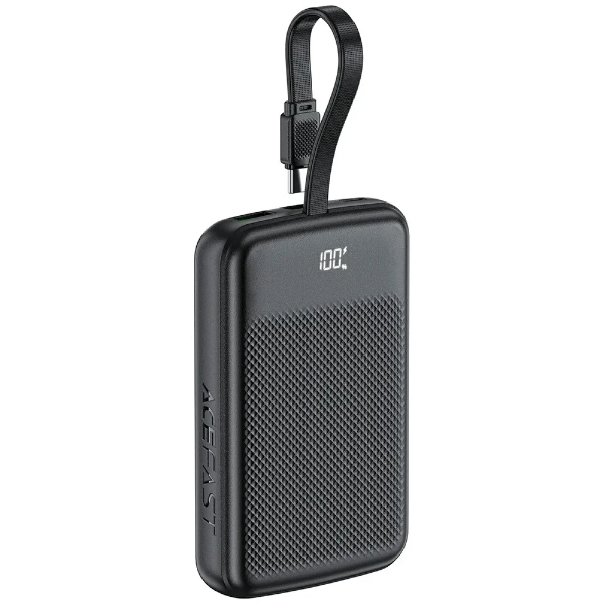 ACEFAST M13 10000mAh 22.5W PD Fast Charging Power Bank with Built-in USB-C Cable - Black