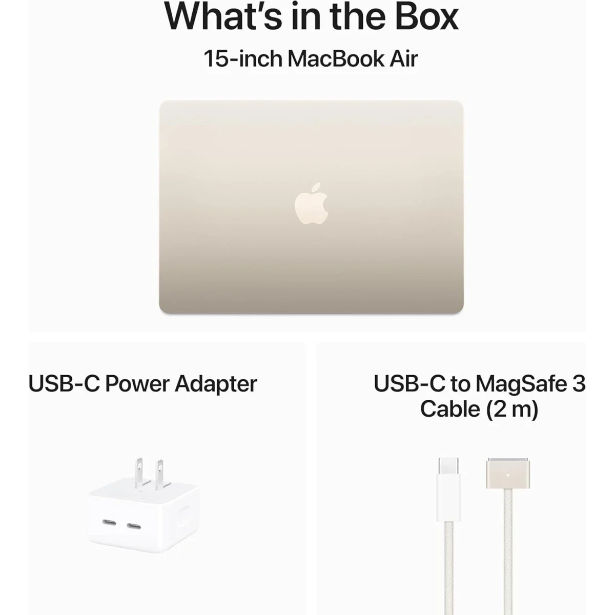 Apple MacBook Air 15 (2024) M3 15.3-inch Laptop 16GB RAM 256GB SSD Starlight - Image 8