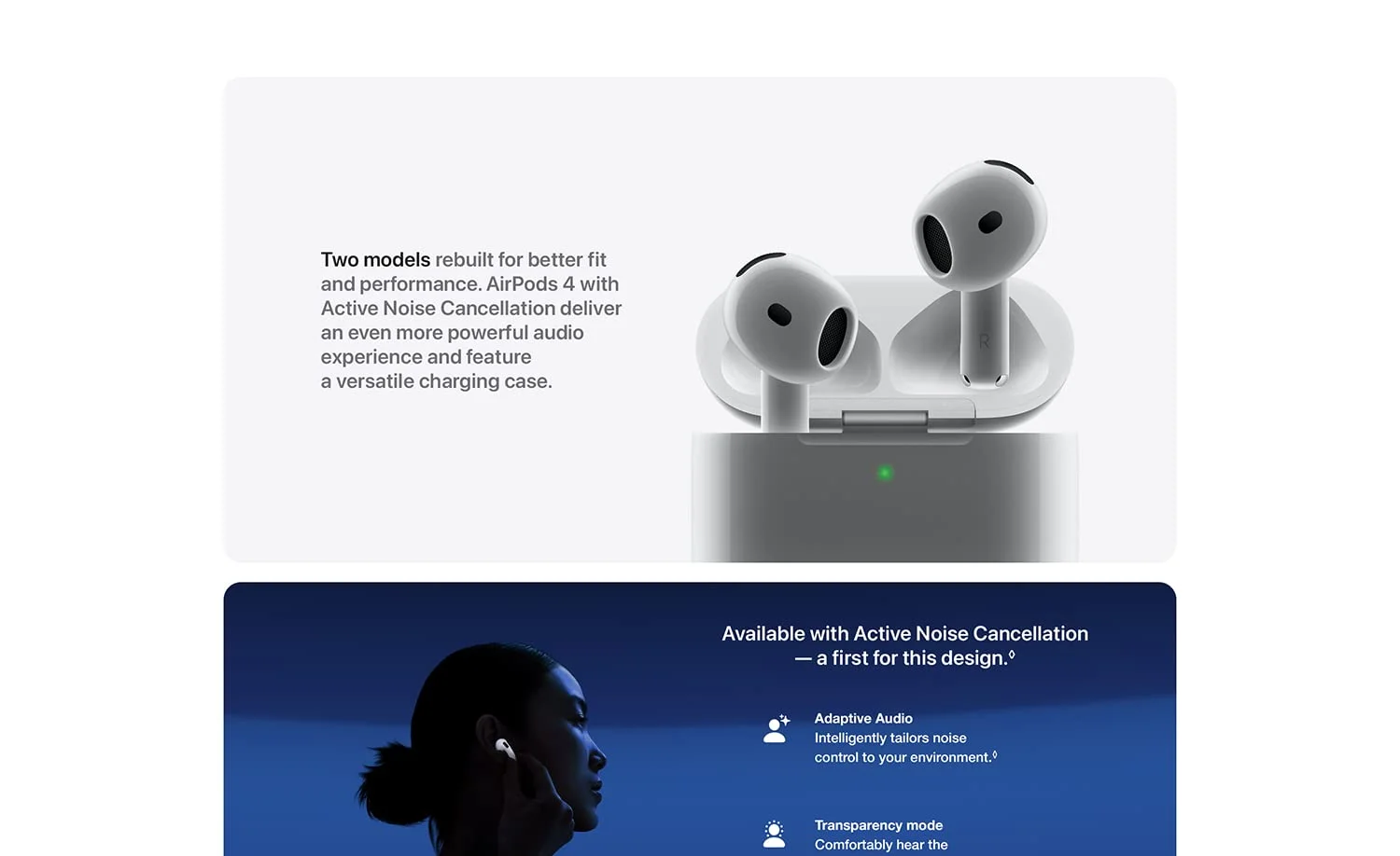 سماعات أذن لاسلكية Apple AirPods 4 مع علبة شحن USB-C - Thumbnail 8
