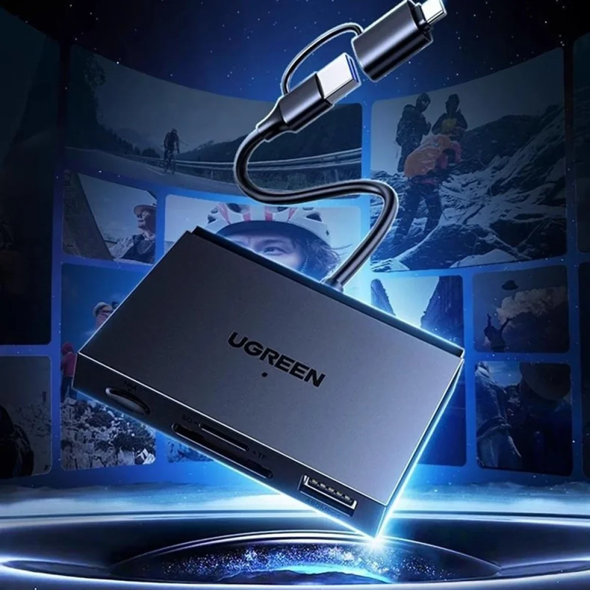 Ugreen 45178 2-in-1 USB-A & USB-C SD, microSD/TF and NM Card Reader - Image 6