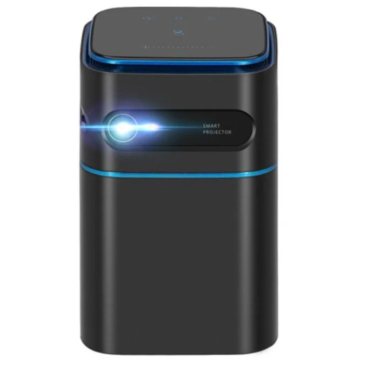 بروجكتر ذكي محمول D042 بلوحة لمس وبطارية مدمجة، 480p، Wi-Fi وBluetooth وبث الشاشة، مدخل HDMI ومخرج صوت، تخزين 8GB ورام 1GB، Android 11