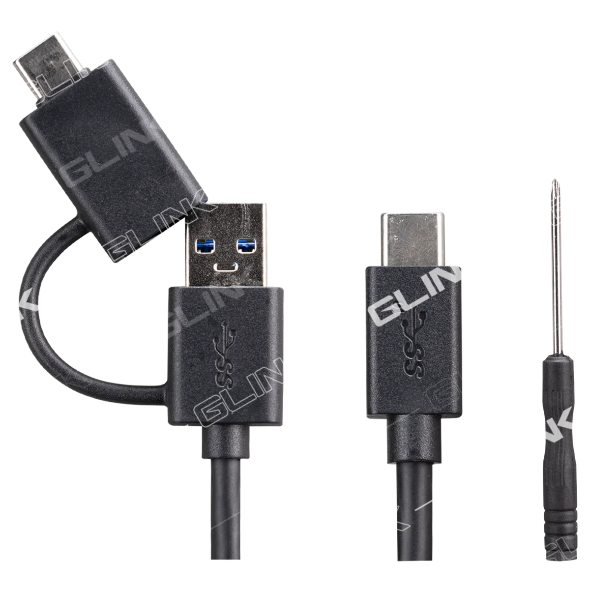 GLINK GHD-036 USB Type-C NVMe/NGFF M.2 SSD Enclosure, 10Gbps - Thumbnail 3