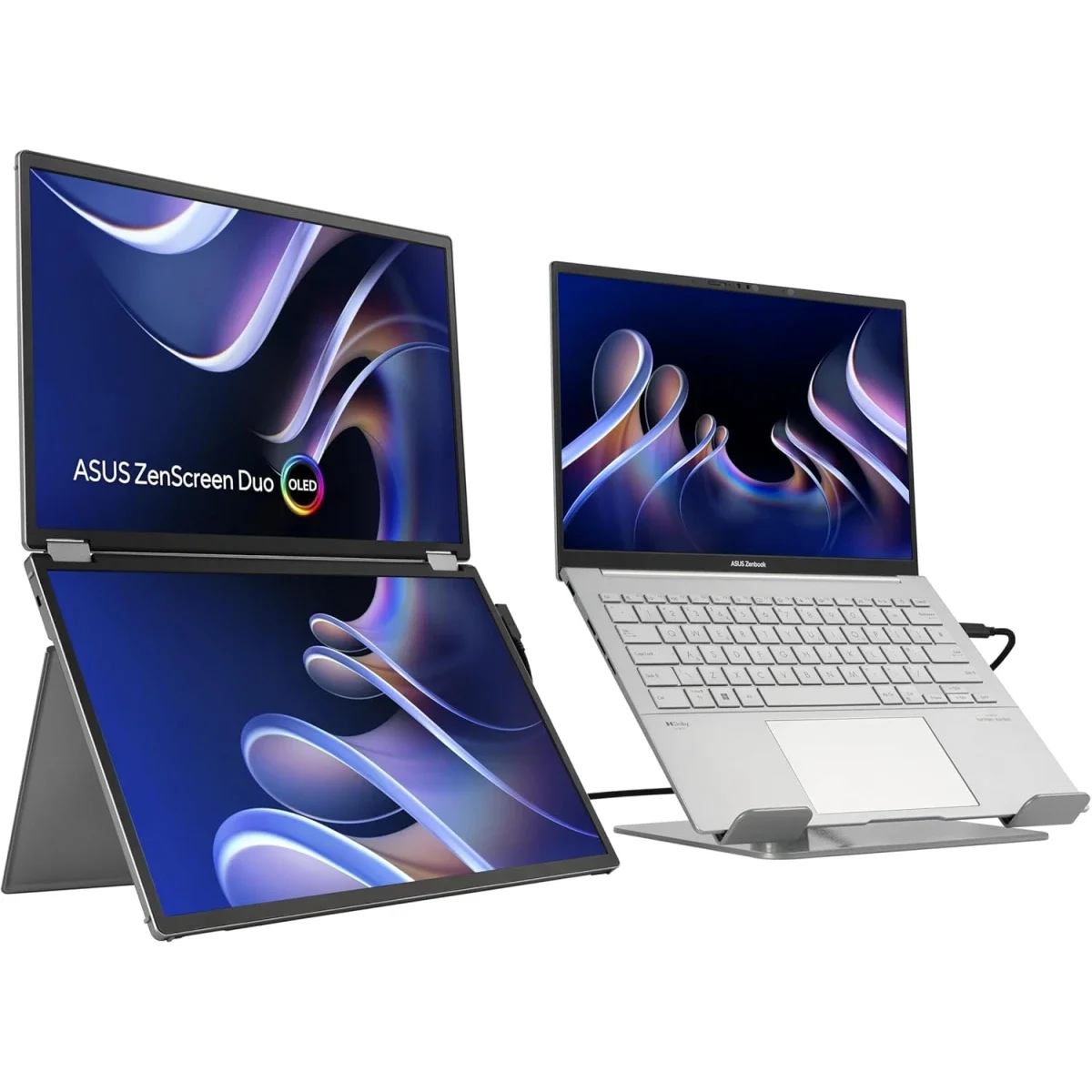 شاشة محمولة Asus MQ149CD ZenScreen Duo OLED مزدوجة قابلة للطي 14 إنش - Thumbnail 8