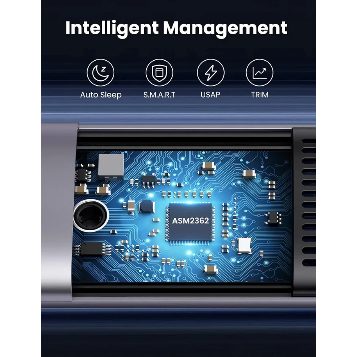 Ugreen CM353 2-in-1 USB-A & USB-C M.2 NVMe SSD Enclosure 10Gbps (55152) - Image 5