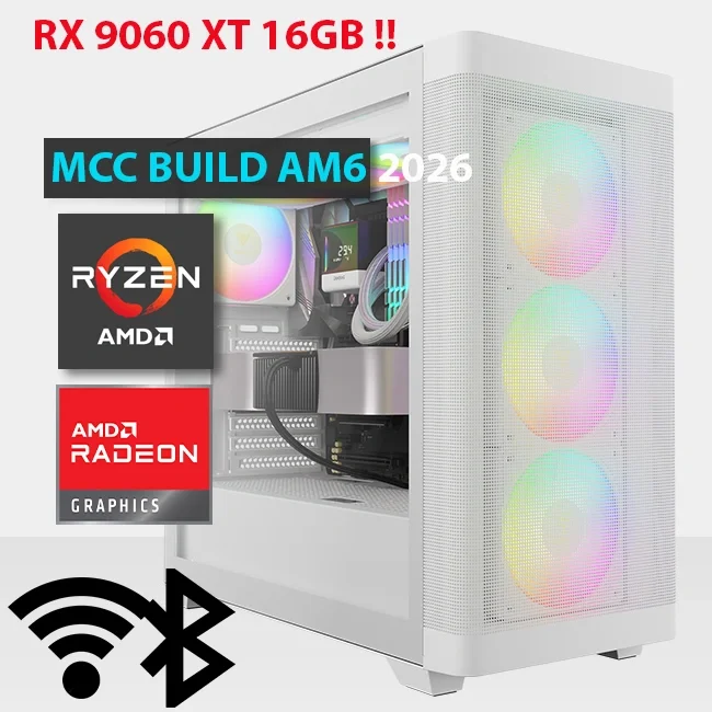 AMD MIDAS Gaming PC Build MCC AM6-26 Ryzen 7 9700X Radeon RX 9060 XT 16GB - Image 2