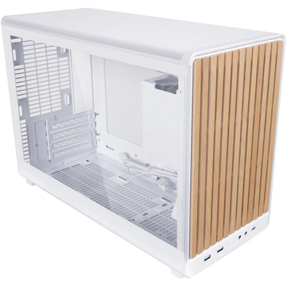 LIAN LI A3-mATX Wood Edition White Mini-Tower Gaming Case with USB 3.1 Type-C - Image 2