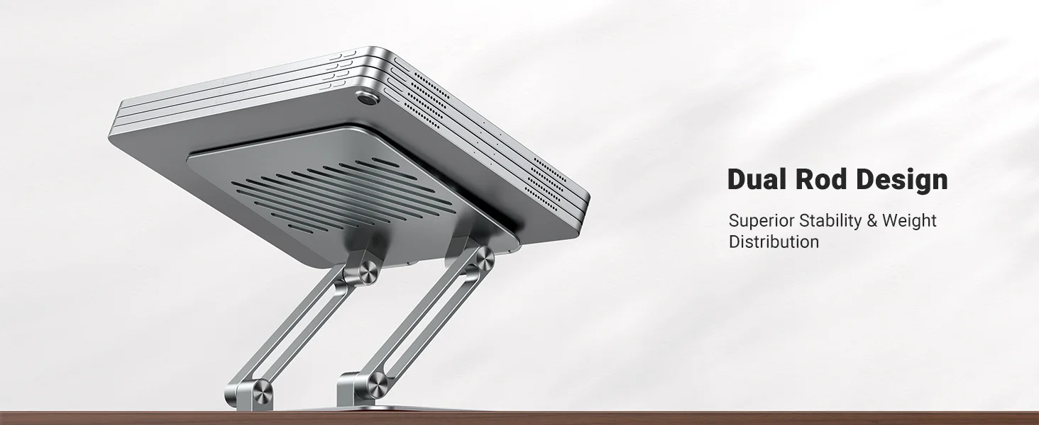 Ugreen Adjustable Aluminum Tablet Stand Holder with Dual Rod Support - Thumbnail 8