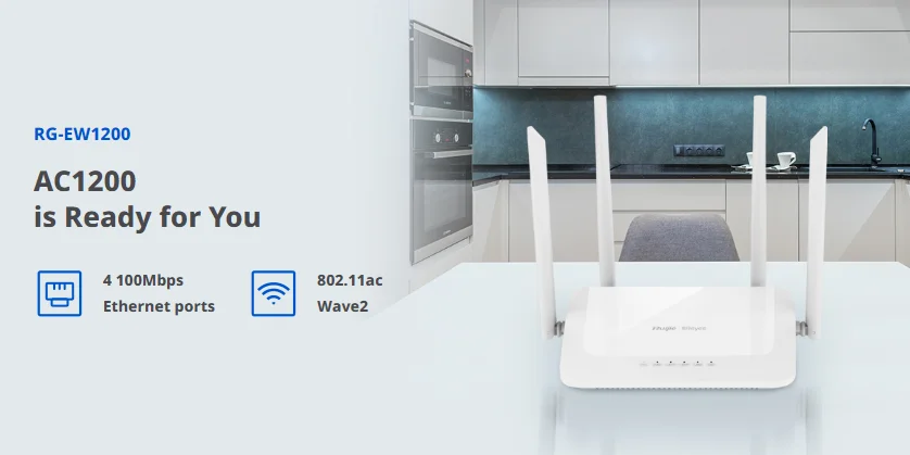 راوتر لاسلكي RUIJIE RG-EW1200 ثنائي النطاق بسرعة 1200M - Image 2
