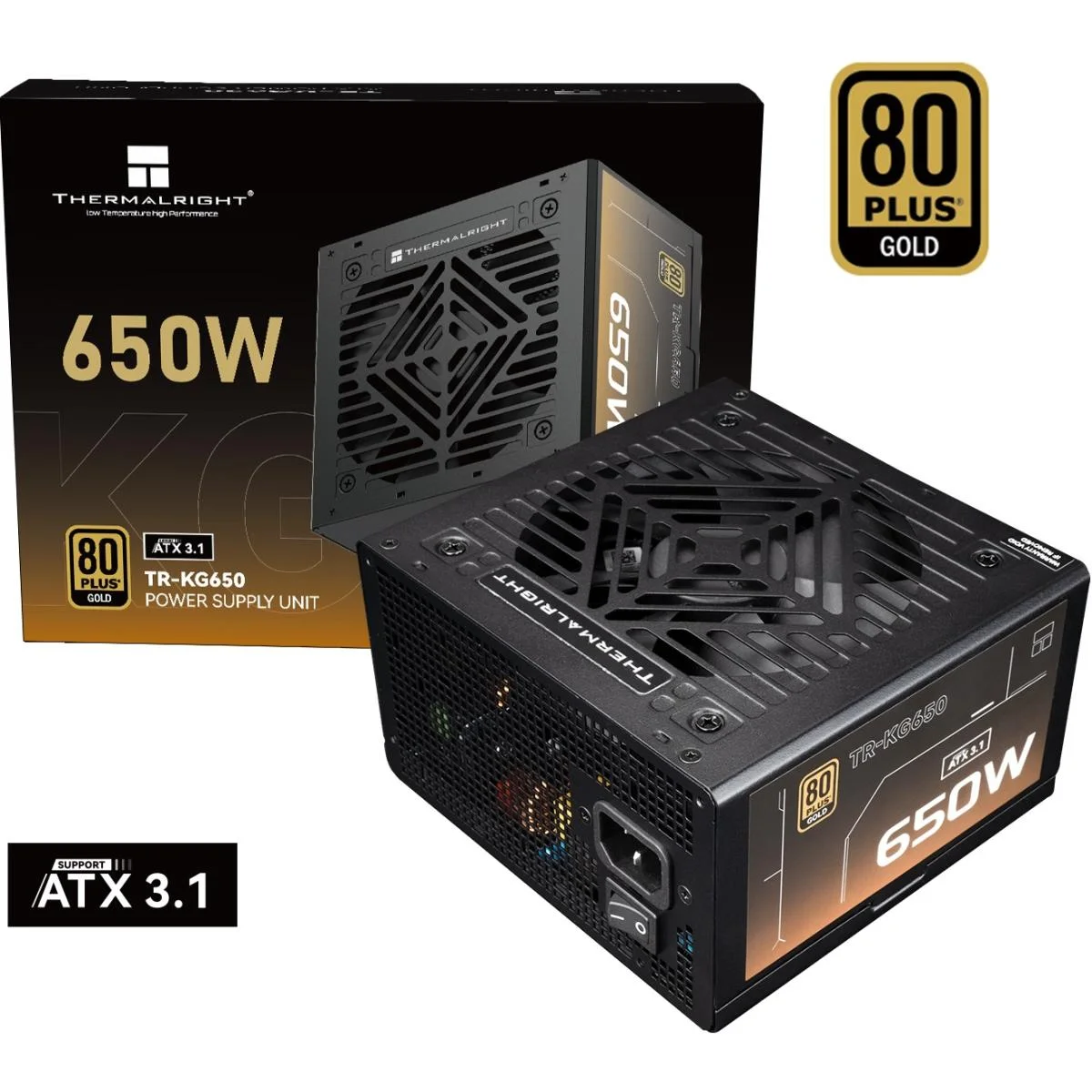 Thermalright KG-650 650W 80 Plus Gold Fully Modular ATX 3.1 Power Supply