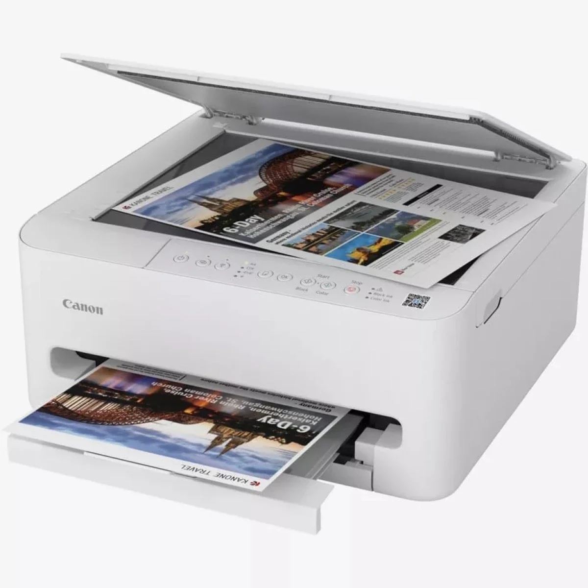 طابعة Canon PIXMA TS4140i نافثة للحبر ملونة لاسلكية 3 في 1 مع طباعة تلقائية على الوجهين - Thumbnail 2