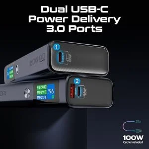 Promate Titan-130 20000mAh 130W Power Delivery Power Bank - Thumbnail 12