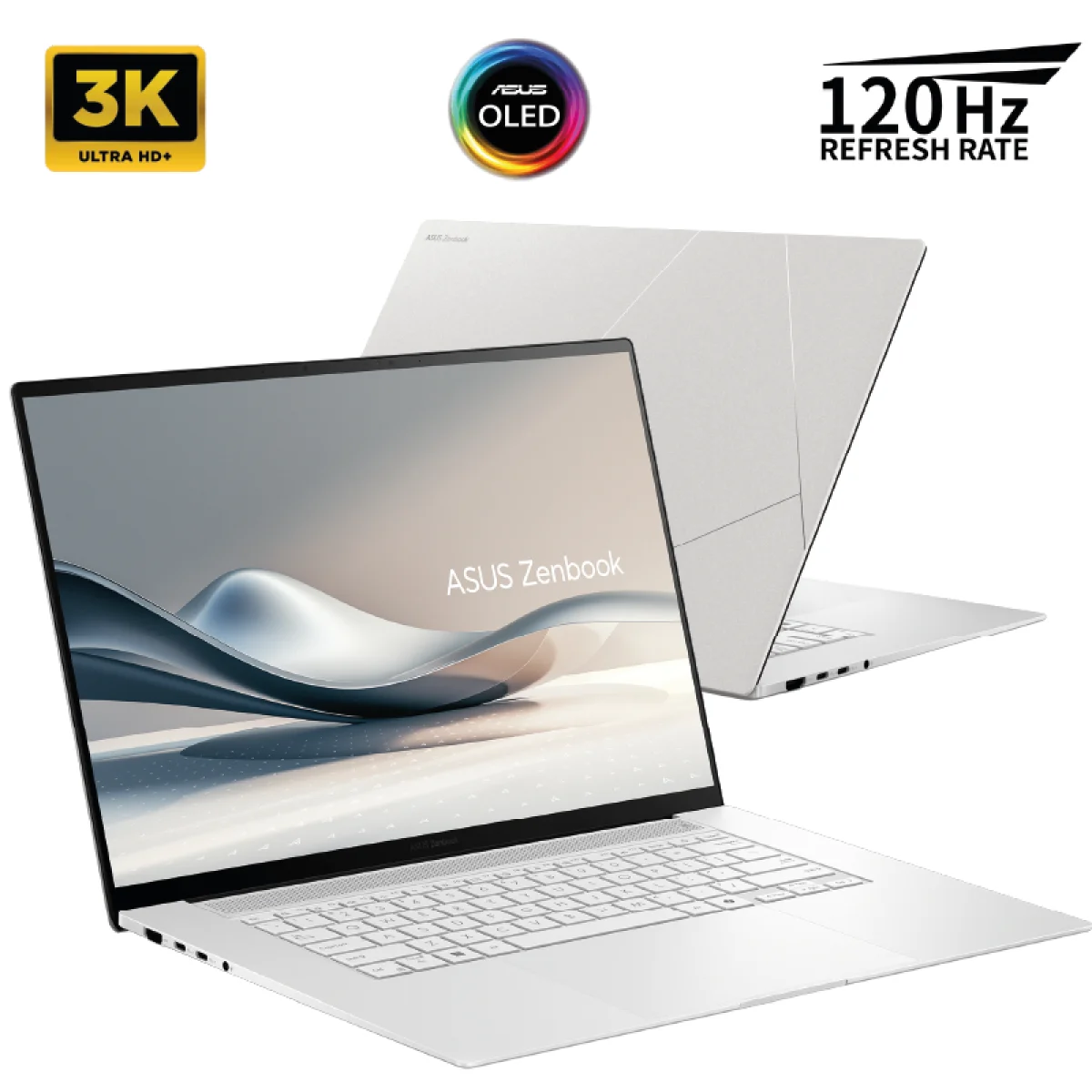 لابتوب Asus UM5606GA-SR137W Zenbook S 16 بمعالج Ryzen AI 7 445 و32GB رام و1TB SSD وشاشة OLED لمس 16 إنش 3K - Thumbnail 2