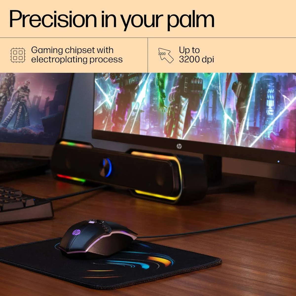 HP M270 Wired Gaming Mouse with Backlight, 6 Buttons, 2400 DPI - Image 3