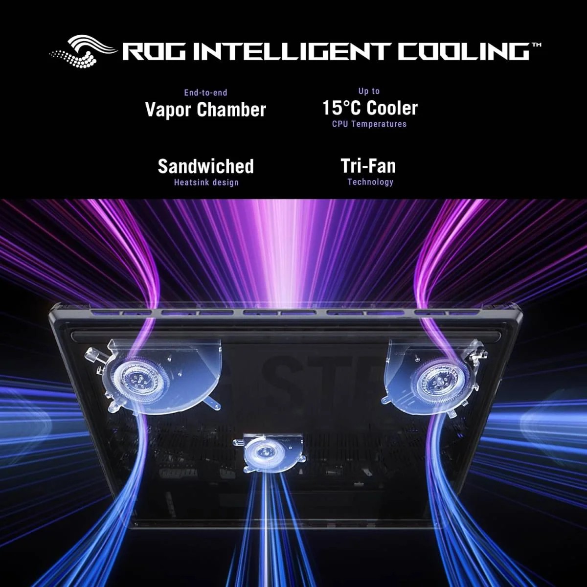 لابتوب ألعاب Asus ROG Strix G16 بمعالج Core Ultra 9 275HX وكرت RTX 5060 وذاكرة 32GB وسعة 2TB وشاشة 16 إنش FHD+ 165Hz IPS-Level أخضر Volt - Image 7