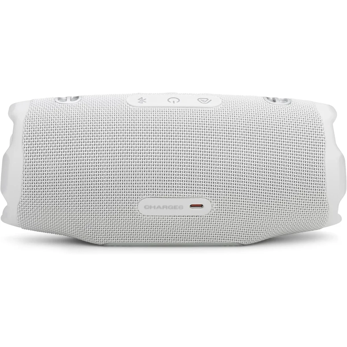 سماعة JBL Charge 6 بلوتوث محمولة مقاومة للماء والسقوط مع AI Sound Boost ووقت تشغيل 28 ساعة وباور بانك وحزام حمل - أبيض - Thumbnail 8