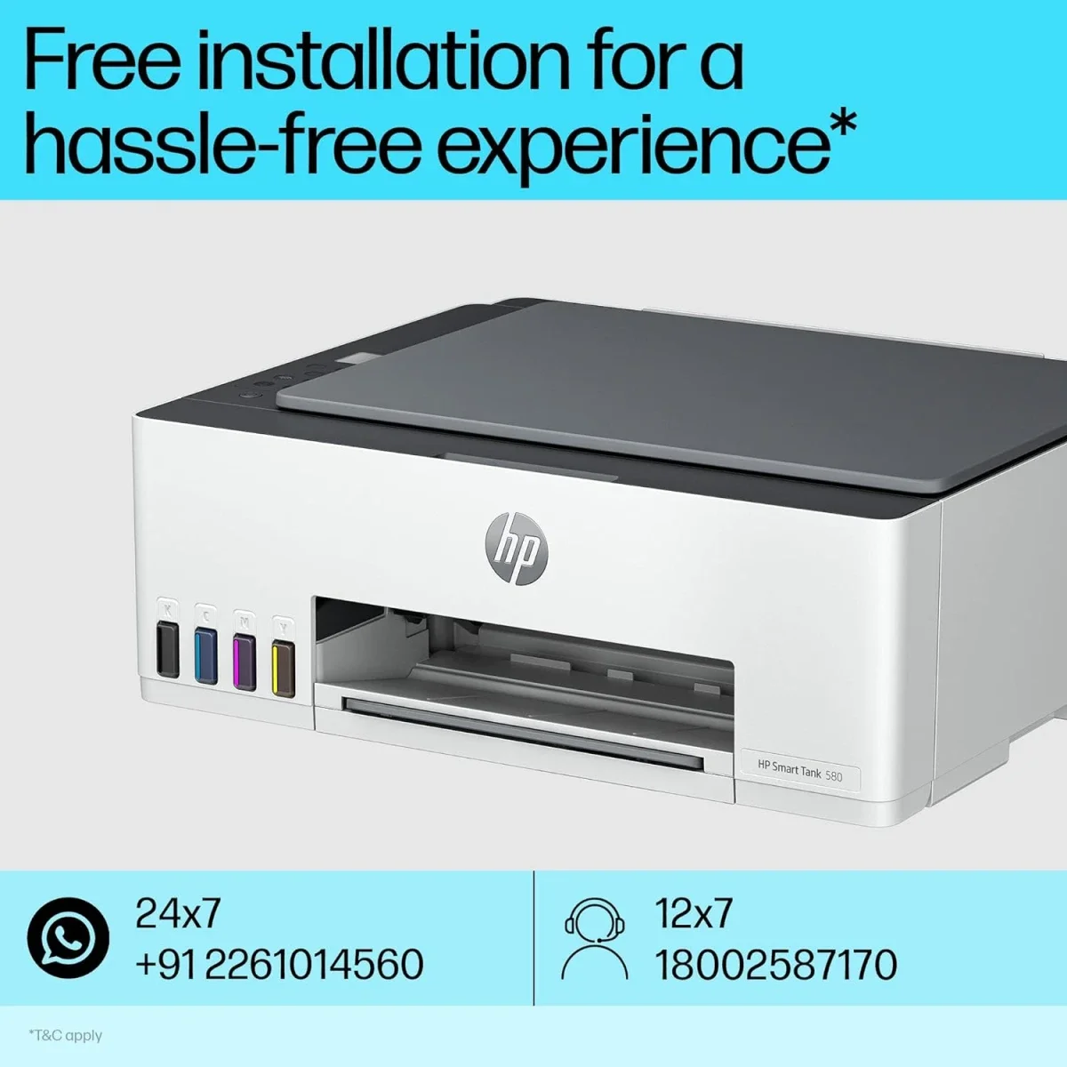 طابعة HP Smart Tank 580 متعددة الوظائف بخزان حبر لاسلكية ملونة - Image 6