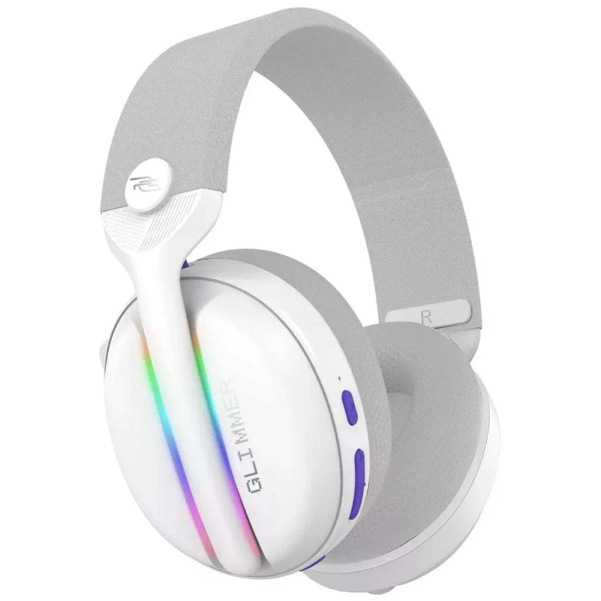 Proove Glimmer Dual-Wireless RGB Gaming Headset, White (WHGL00022002) - Thumbnail 3