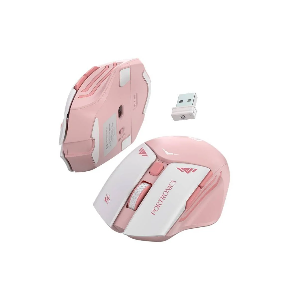 G-550C RGB Wireless Gaming Mouse with 2.4GHz Receiver, 6 Buttons, Pink - Image 3