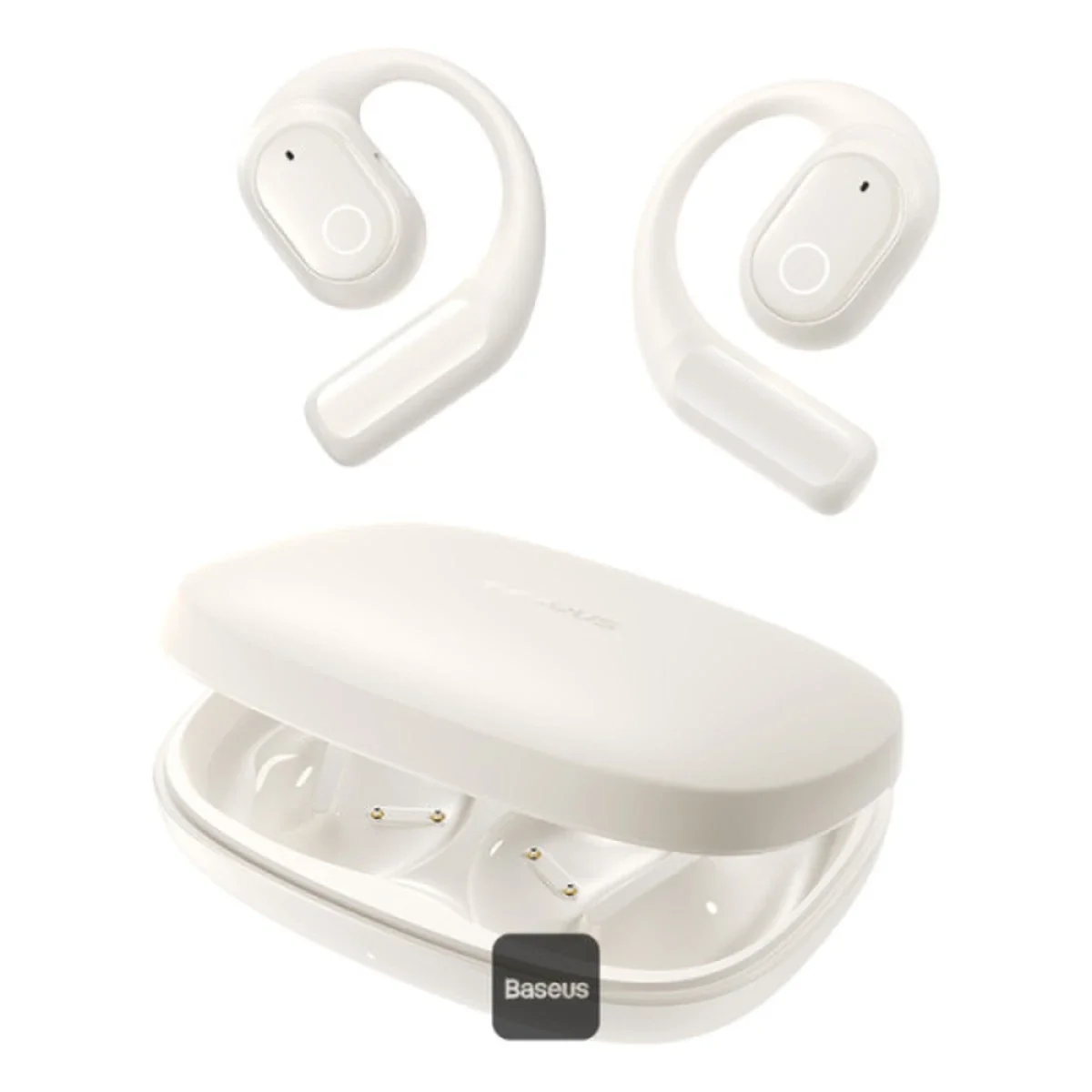 Baseus Eli 10i Fit Open-Ear TWS Earbuds Bluetooth 5.4, 16.2mm Drivers, 45H Battery, Stellar White