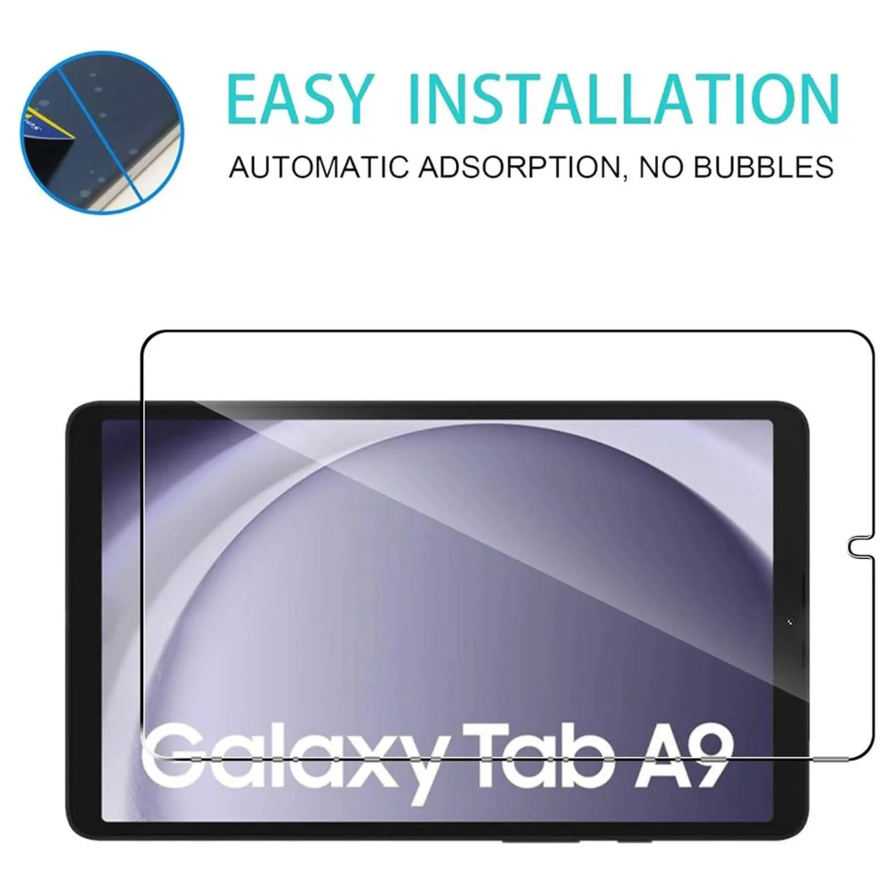 واقي شاشة No-Brand زجاج مقوّى لتابلت Samsung Tab A9 8.7 إنش (X110/X115) - Thumbnail 4