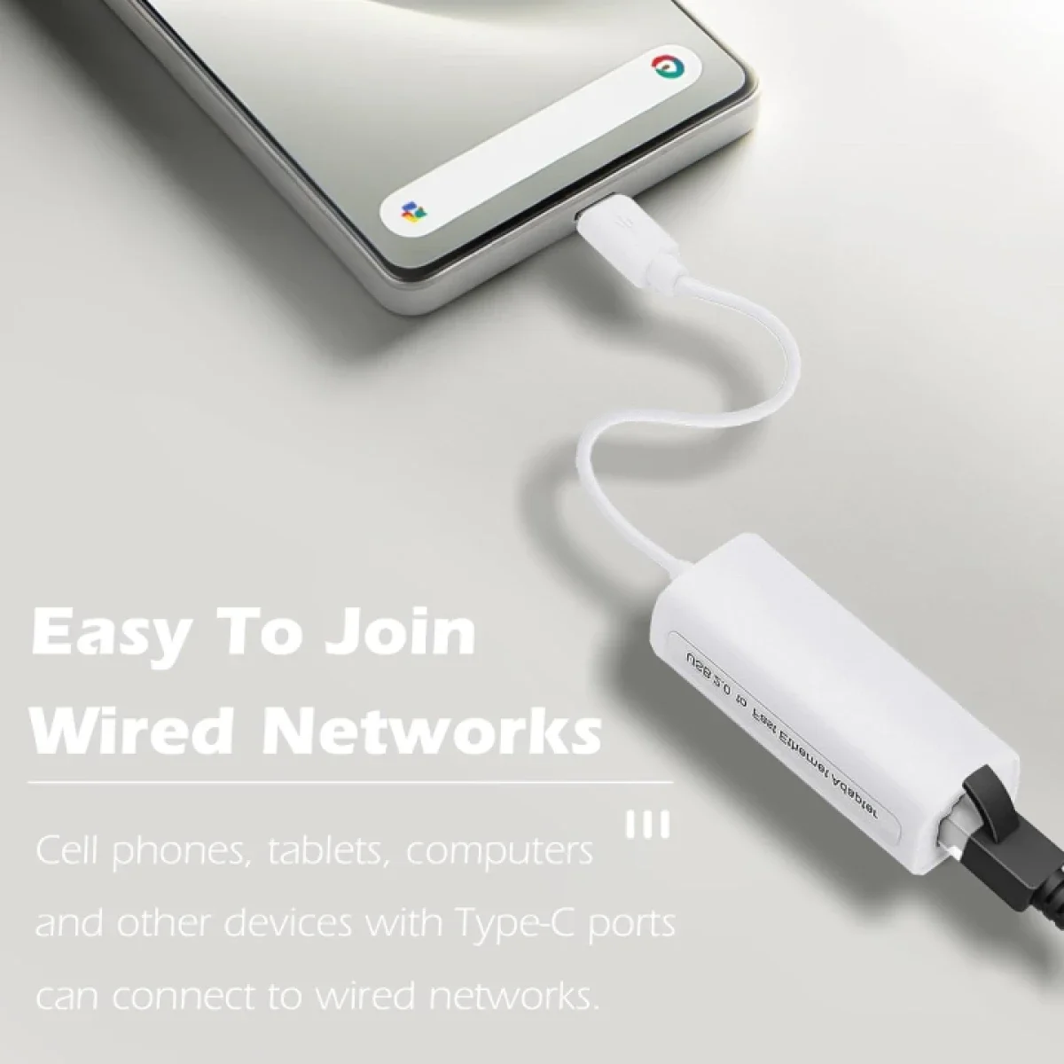 HAING L202 Type-C Gigabit Ethernet Adapter 10/100/1000 Mbps - Thumbnail 2