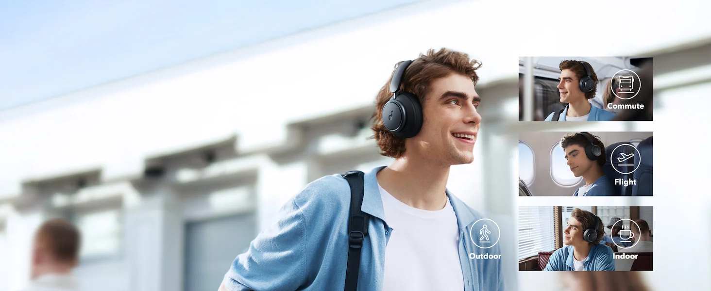 Anker Soundcore Space Q45 Adaptive Noise Cancelling Headphones Black - Thumbnail 10