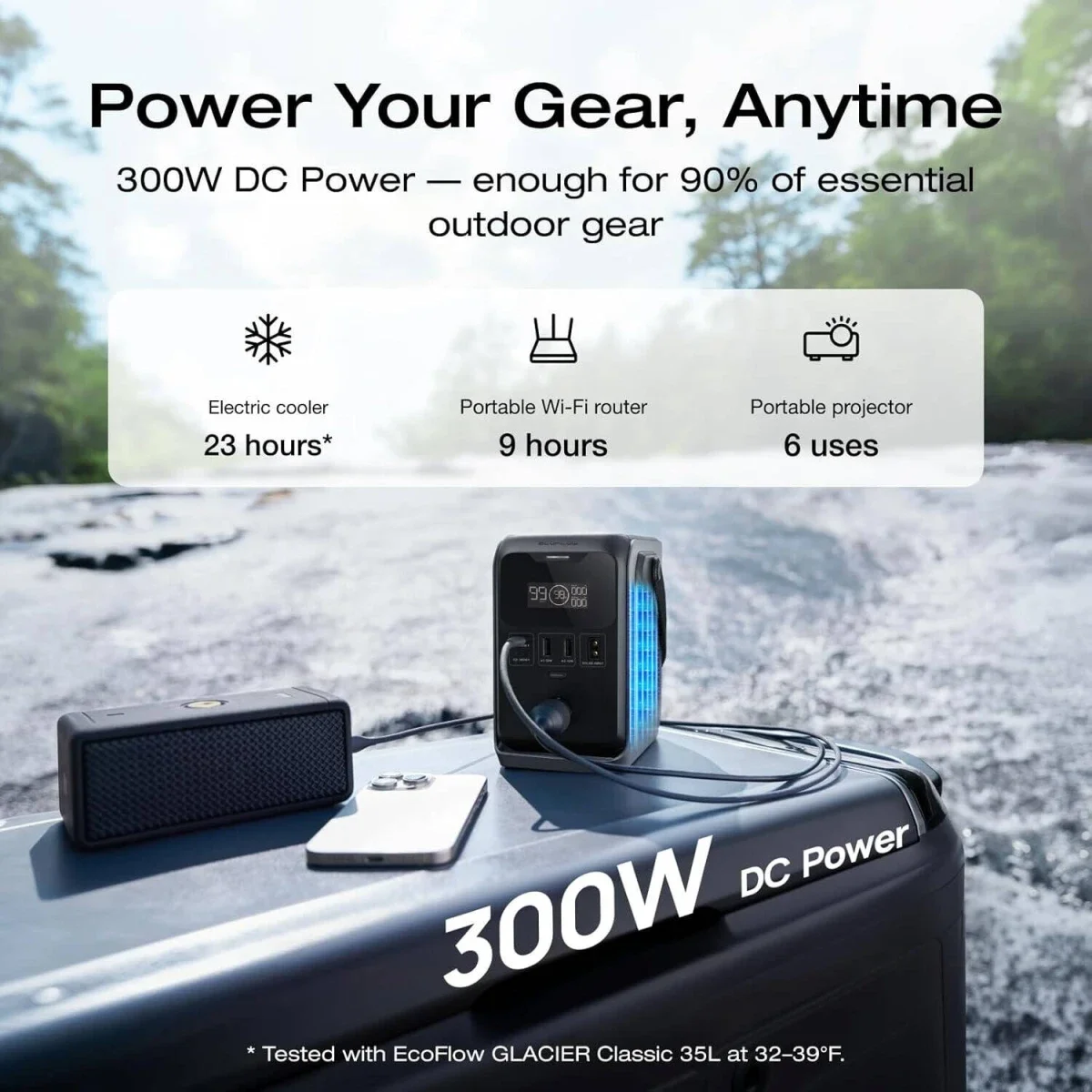 EcoFlow TRAIL 300 DC Portable Power Station 288Wh LiFePO4, 300W DC Output - Thumbnail 3
