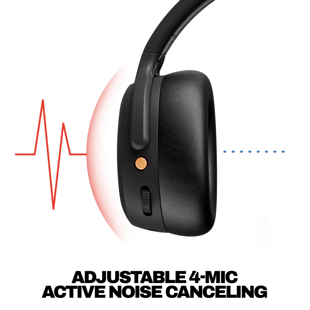 سماعات رأس Skullcandy Crusher ANC 2 لاسلكية بعزل الضوضاء النشط - أسود - Thumbnail 4