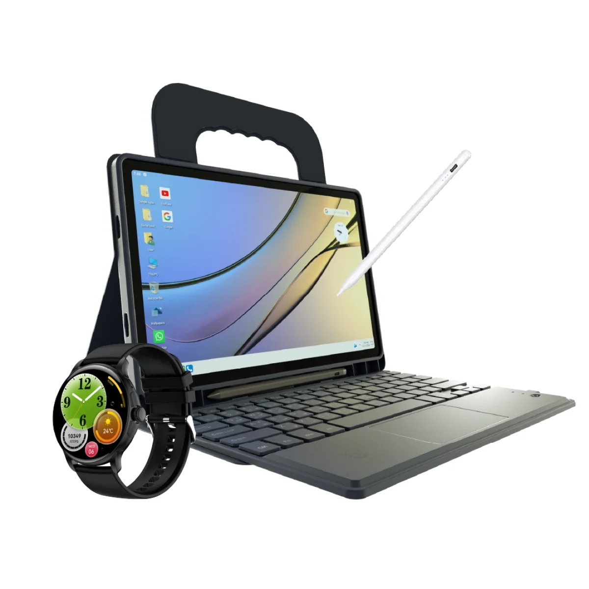 تابلت VIKUSHA V-Z80 Plus 10.95 إنش رام 12GB + 12GB وذاكرة 256GB وبطارية 8500mAh، 4G شريحتين، Android 14، أزرق