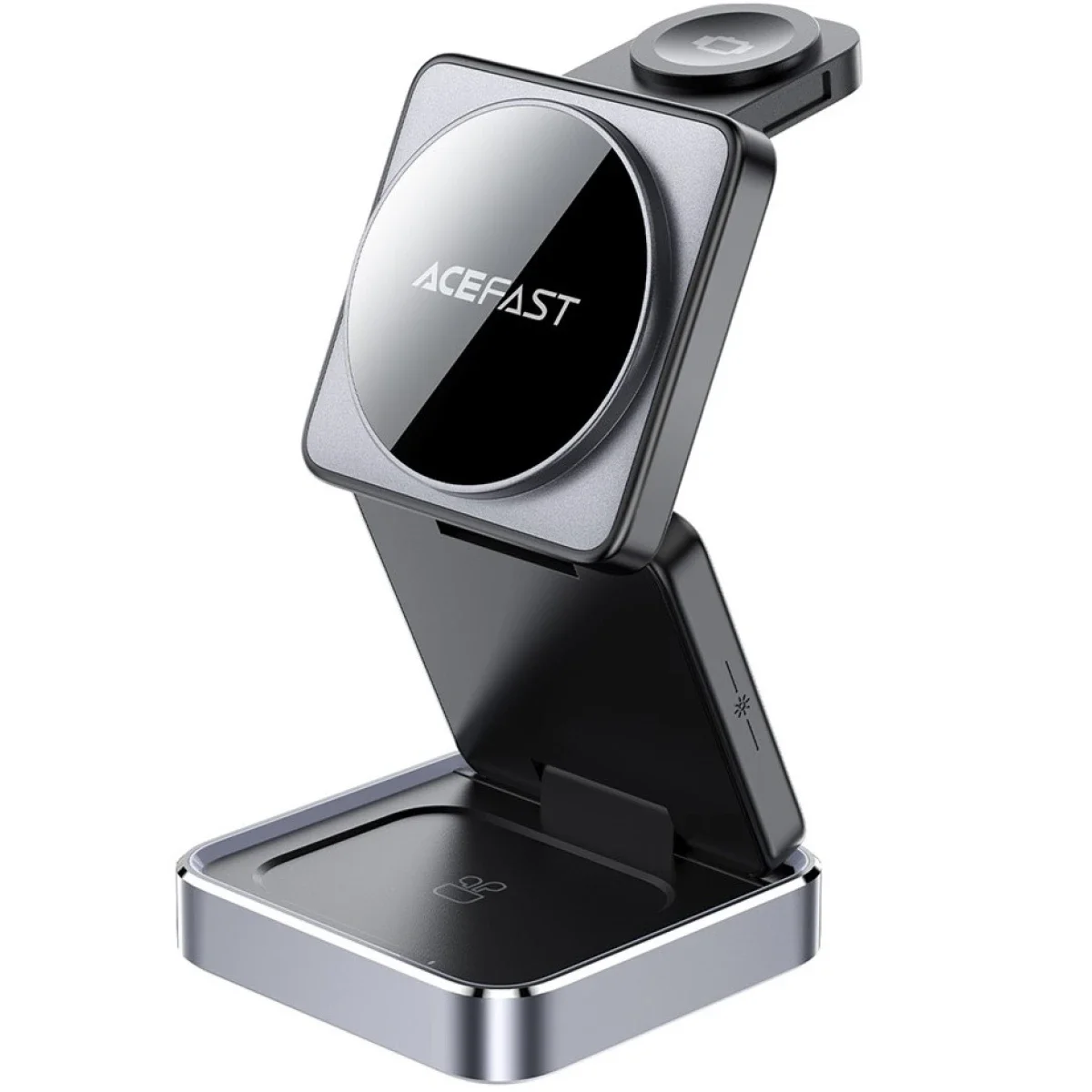 ACEFAST E20 3-in-1 Desktop Wireless Charging Station for Phone, Watch & Earbuds - Gray
