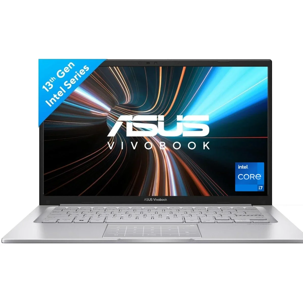 Asus Vivobook 14 X1404VA Laptop 14.0-inch FHD Intel Core i7-1355U 12GB RAM 512GB SSD Silver - Image 1