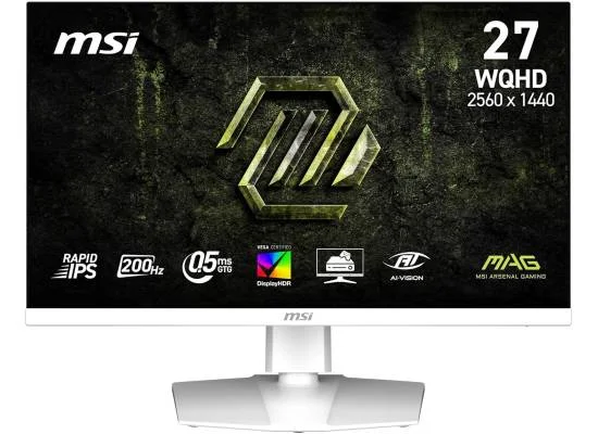 MSI 27-inch Flat Rapid IPS WQHD 2K Gaming Monitor, 200Hz, 0.5ms, HDR400, G-SYNC Compatible, Wide Color Gamut, Ergonomic Stand, 3-Year Warranty – MAG 274QRFW E20 - Image 7
