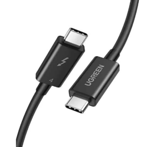 سلك Ugreen 30389 Thunderbolt 4 USB-C إلى USB-C بطول 0.8 متر أسود - Image 1