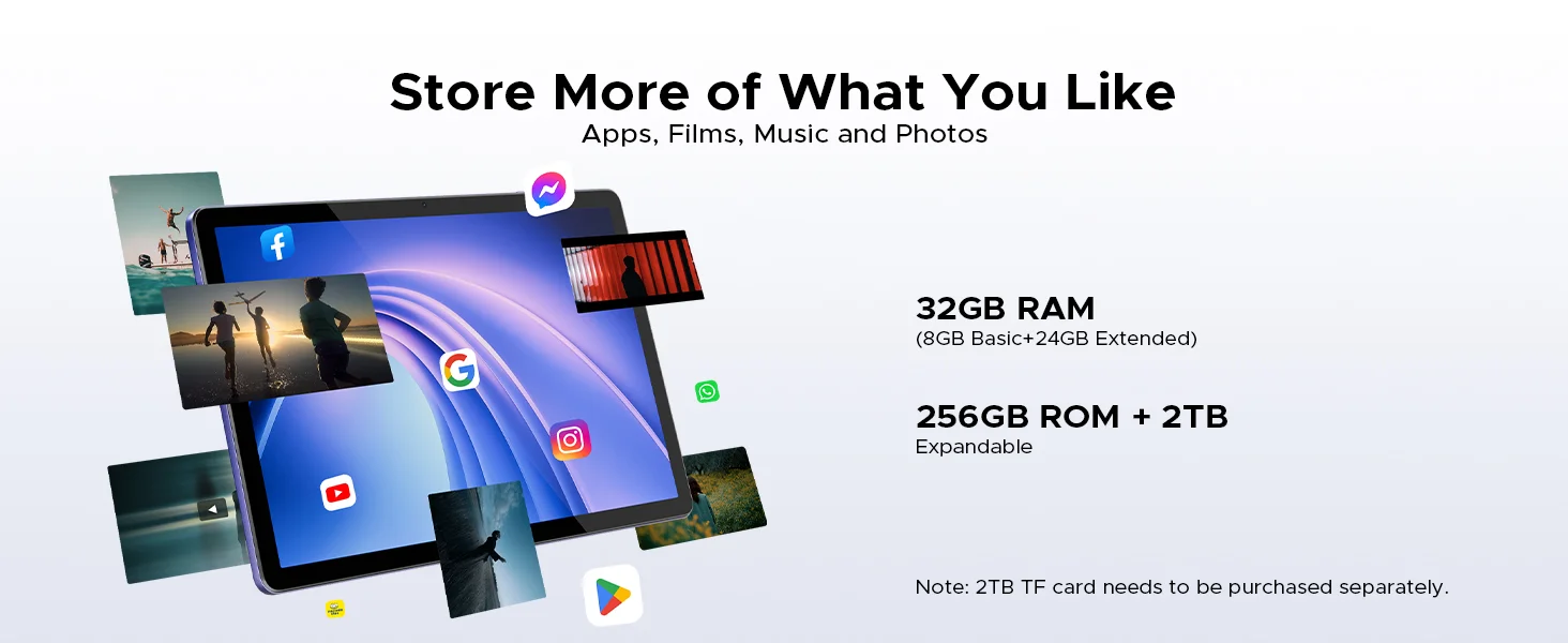 تابلت DOOGEE Tab G6 Plus VIB Edition (2025) بشاشة 11.0 إنش وLTE، سعة 256GB، ذاكرة 8GB + 24GB مشتركة، رمادي فضائي - Thumbnail 19