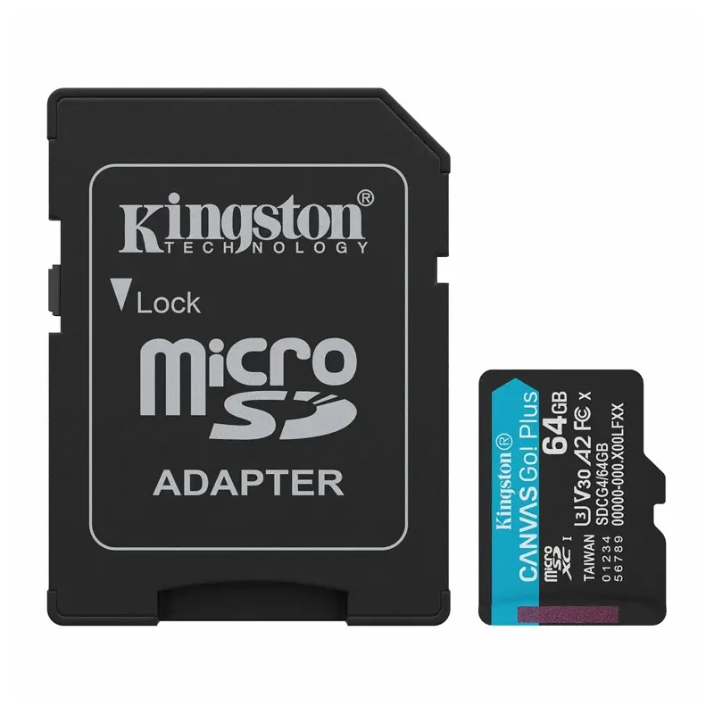 كرت ذاكرة Kingston Canvas Go! Plus SDCG4/64GB microSDXC سعة 64GB، قراءة وكتابة حتى 200/100MB/s - Image 2