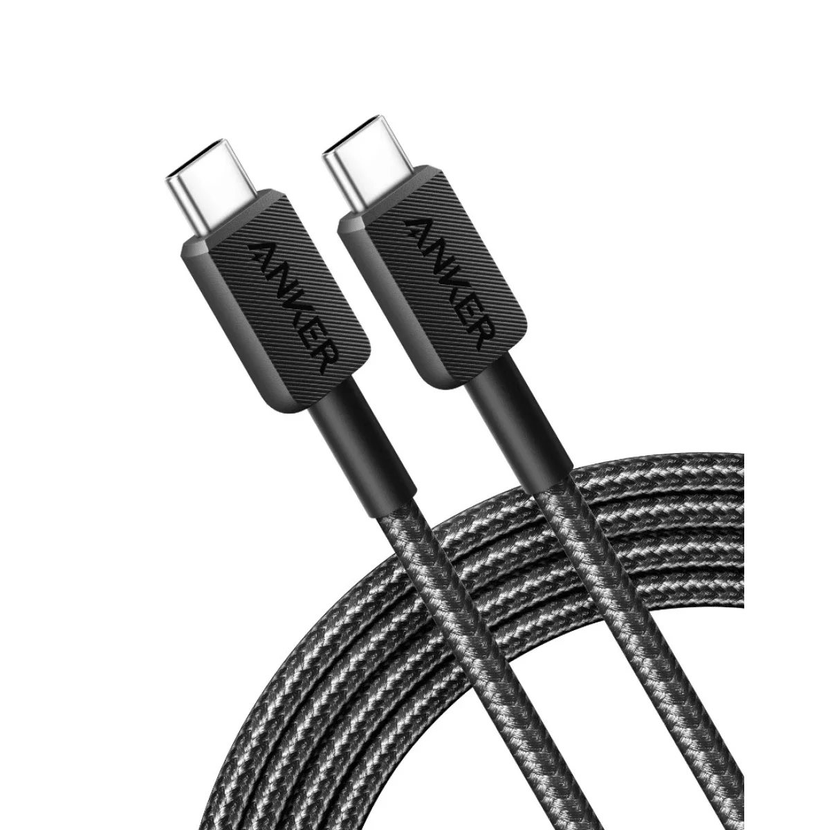 كابل Anker 322 USB-C إلى USB-C بطول 0.9 متر وقدرة 60 واط أسود - Image 2